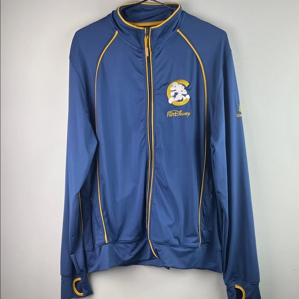 Disney Blue and Yellow Mickey Track Jacket Size XL